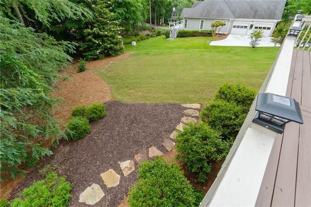 3642 Fowler Rdg, Douglasville, GA 30135 - view of grassy yard with an attached garage