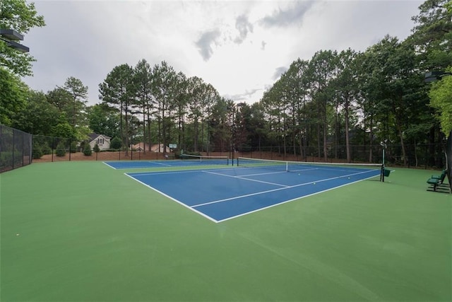 3642 Fowler Rdg, Douglasville, GA 30135 - view of tennis court with community basketball court and view of wooded area