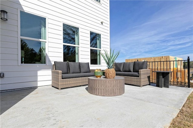 view of patio / terrace with an outdoor hangout area