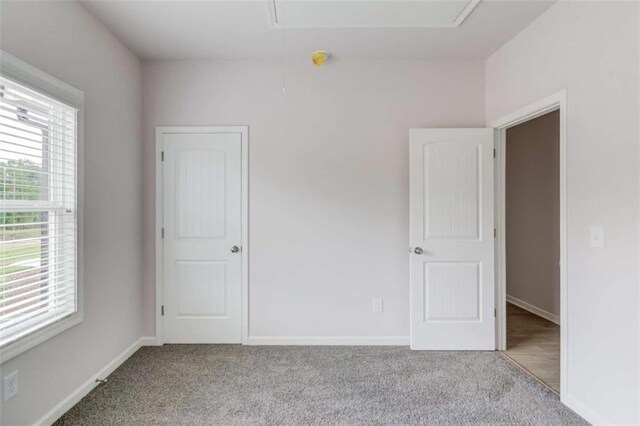 empty room with light colored carpet and a healthy amount of sunlight