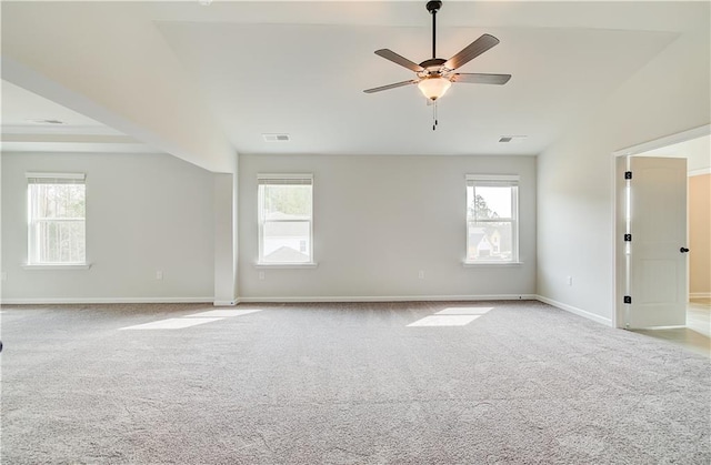 512 Dolce Rd, Locust Grove, GA 30248 - carpeted spare room featuring a wealth of natural light, visible vents, baseboards, and ceiling fan