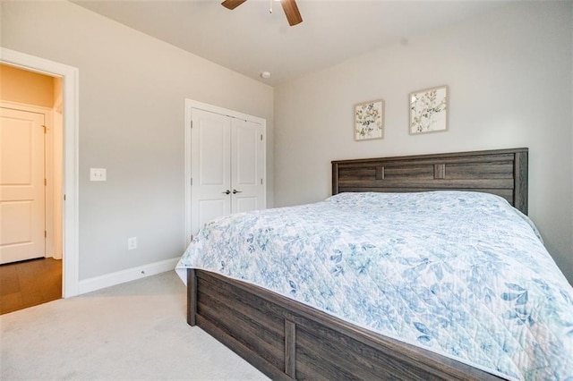 10035 River Rock Dr, Roswell, GA 30076 - bedroom featuring carpet, a closet, and ceiling fan