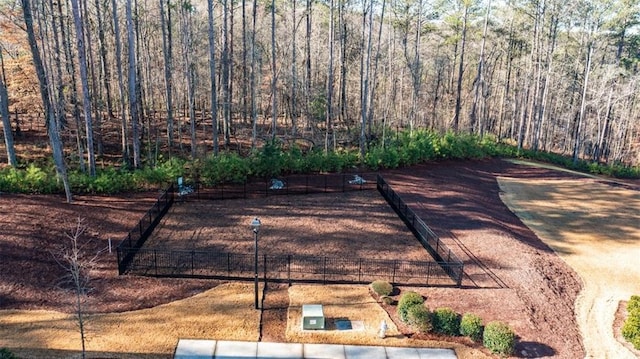 10035 River Rock Dr, Roswell, GA 30076 - view of patio / terrace featuring a wooded view