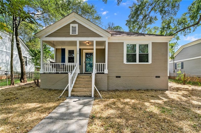 bungalow-style home with a porch