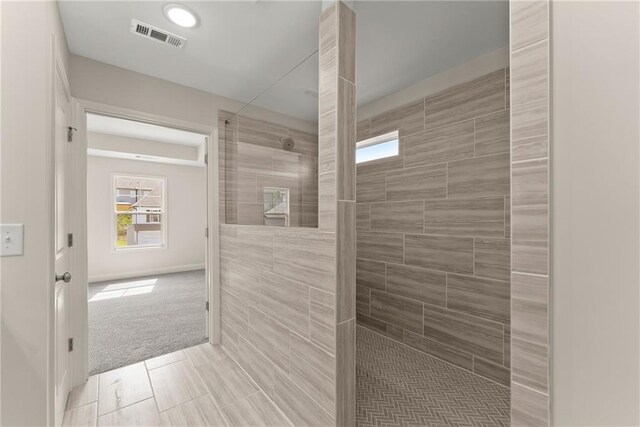392 Brookstone Trl, Dawsonville, GA 30534 - full bath with a walk in shower, visible vents, and plenty of natural light