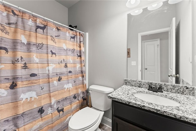 4381 Highland Gate Parkway, Gainesville, GA 30506 - full bathroom with toilet, a shower with shower curtain, and vanity