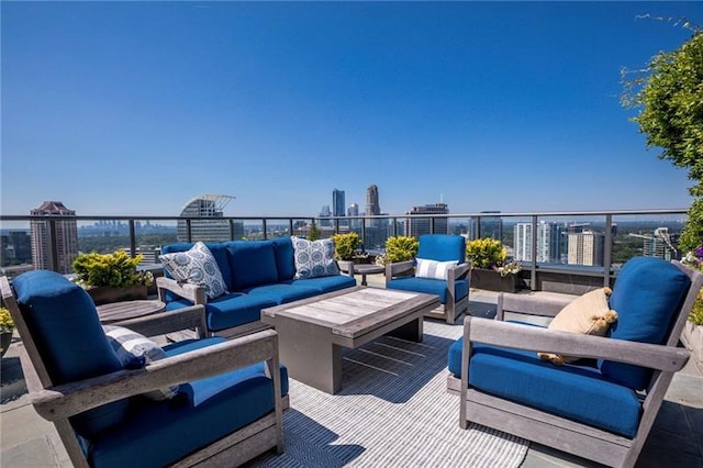 view of patio / terrace featuring an outdoor hangout area