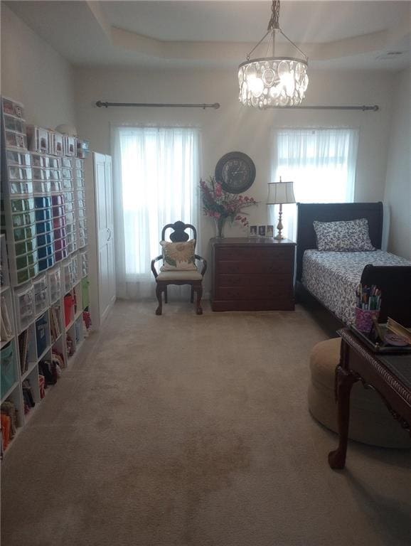 102 Ozark Trl, Canton, GA 30114 - carpeted bedroom with a chandelier