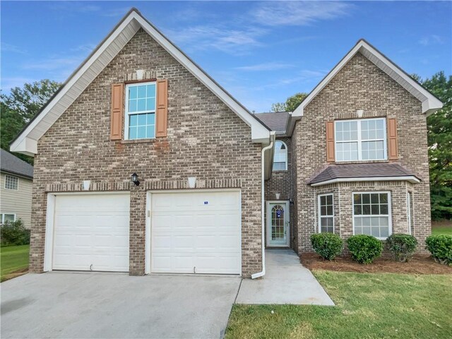 view of front property with a garage