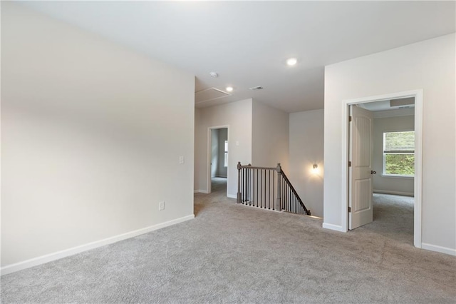 5103 Woodline View Ln, Auburn, GA 30011 - carpeted spare room with attic access, recessed lighting, and baseboards