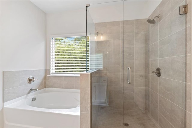 5103 Woodline View Ln, Auburn, GA 30011 - bathroom with a shower stall and a garden tub