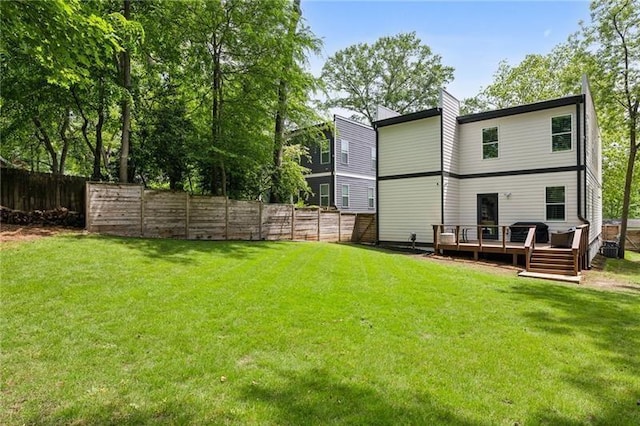 2020 Bixby St SE, Atlanta, GA 30317 - rear view of property with a fenced backyard and a wooden deck