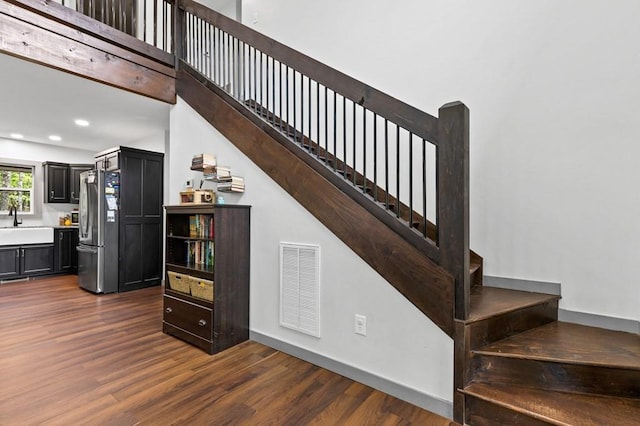 35 Indian Trce, Mineral Bluff, GA 30559 - stairs with wood finished floors and recessed lighting