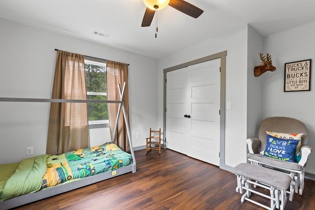 35 Indian Trce, Mineral Bluff, GA 30559 - bedroom featuring wood finished floors and a ceiling fan