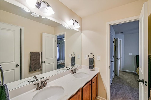 bathroom with vanity