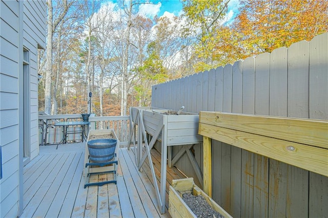 view of wooden deck