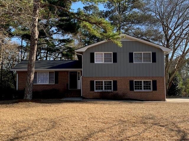 view of split level home