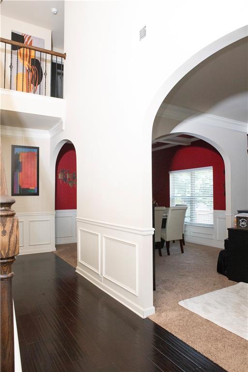 hall featuring hardwood / wood-style flooring