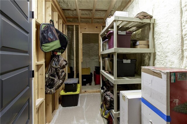 view of storage room