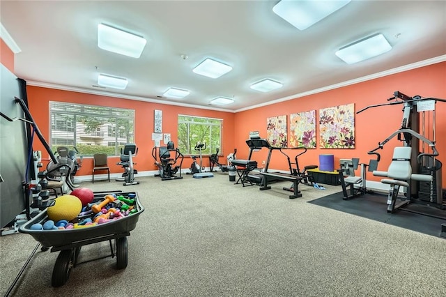 1800 Clairmont Lk Unit A310, Decatur, GA 30033 - gym featuring ornamental molding and carpet flooring