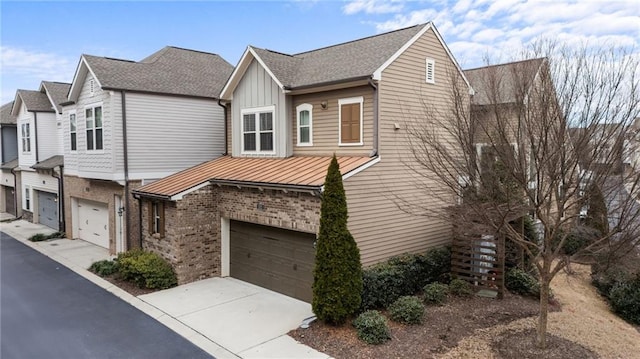 view of property featuring a garage