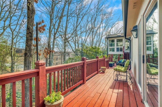 view of wooden terrace