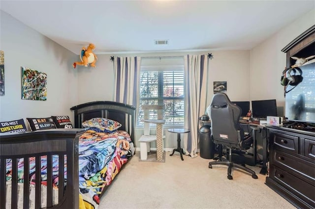 bedroom featuring carpet flooring