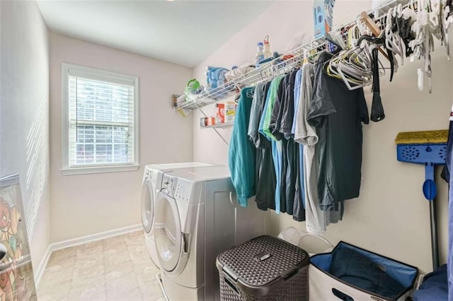 laundry room with washer and clothes dryer