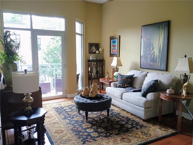 711 Cosmopolitan Dr NE Unit 123, Atlanta, GA 30324 - living room featuring plenty of natural light and wood finished floors