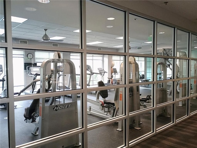 711 Cosmopolitan Dr NE Unit 123, Atlanta, GA 30324 - workout area featuring dark wood-type flooring