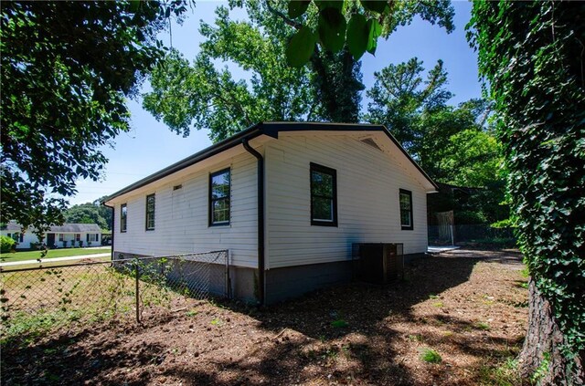 view of property exterior featuring central AC unit