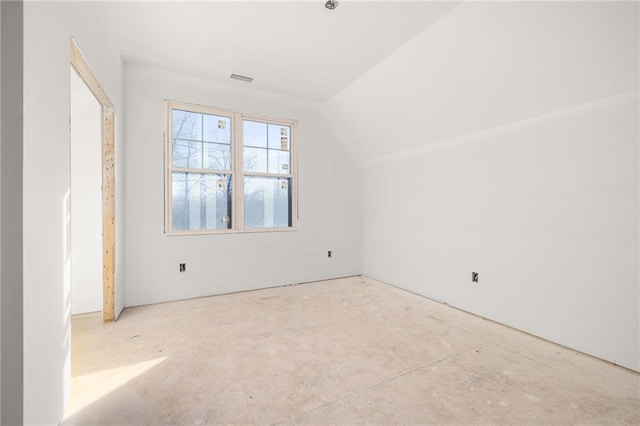 bonus room with lofted ceiling