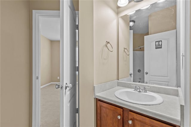 3039 Tuscan Ridge Dr, Snellville, GA 30039 - bathroom featuring vanity, a shower, and baseboards