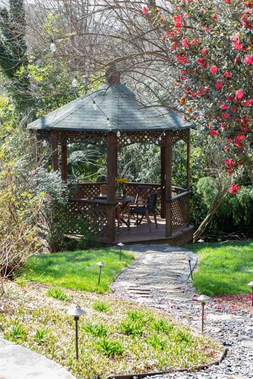 surrounding community with a gazebo