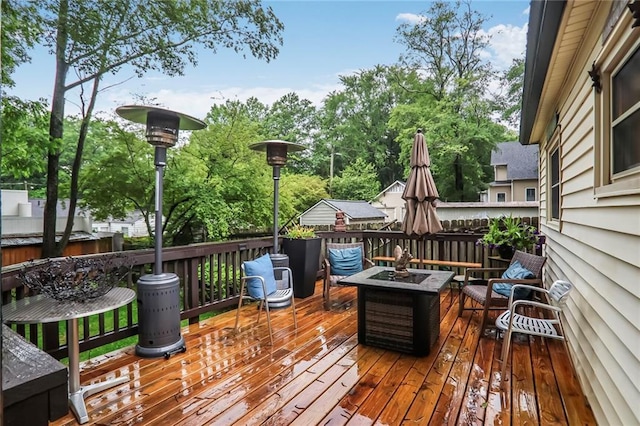 728 Antone St NW, Atlanta, GA 30318 - deck featuring an outdoor fire pit
