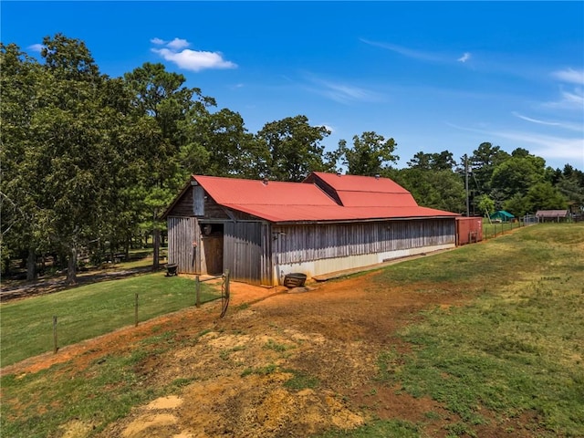 view of horse barn