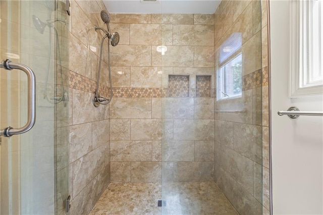 full bathroom with a stall shower