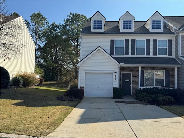 view of front of home with a front yard