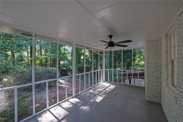 4669 Dunover Cir, Atlanta, GA 30360 - unfurnished sunroom with a ceiling fan