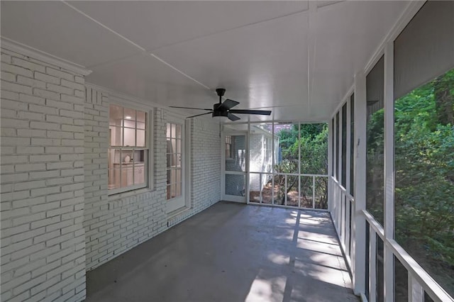 4669 Dunover Cir, Atlanta, GA 30360 - unfurnished sunroom with ceiling fan