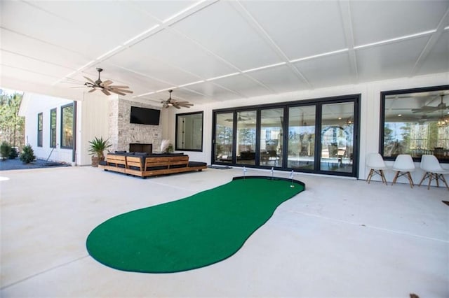 view of patio / terrace with ceiling fan