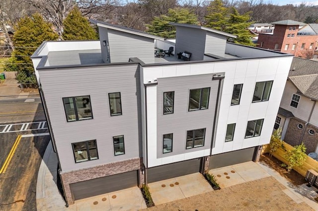 view of property featuring a garage