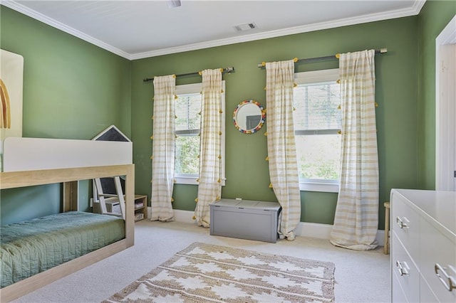 1297 Conway Rd, Decatur, GA 30030 - bedroom featuring multiple windows, carpet flooring, and crown molding