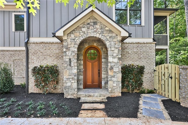 view of doorway to property