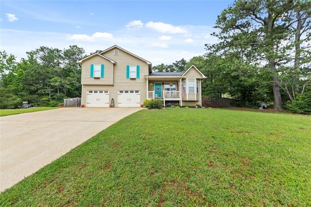 5 White Pines Dr, Dallas, GA 30157 - split level home featuring a garage, driveway, and a front yard