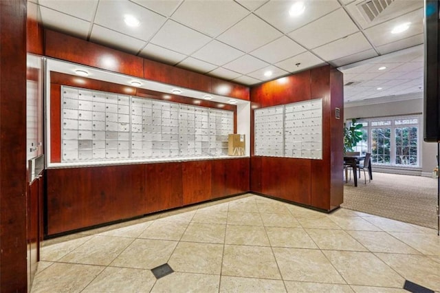 interior space featuring mail boxes