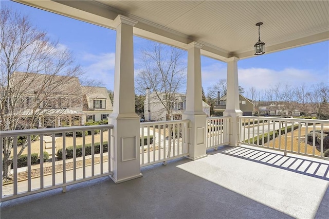 balcony with a residential view