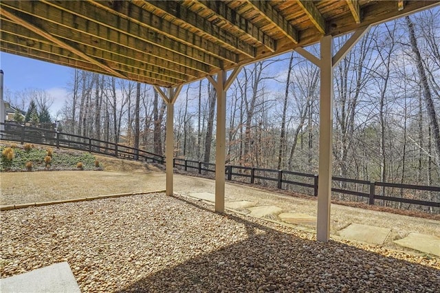 view of yard featuring a patio area and a fenced backyard