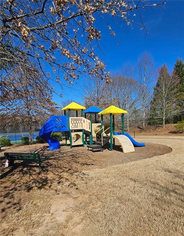 view of community jungle gym