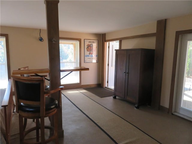 dining room with baseboards